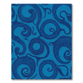 Deep Blue Swirling Serpent Rug