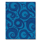Deep Blue Swirling Serpent Rug