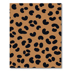 Bronze Black Leopard Print Spots Rug