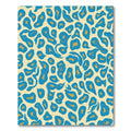 Blue Gold Abstract Spots Rug