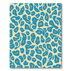 Blue Gold Abstract Spots Rug