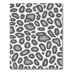 Monochromatic Gray Animal Print Spots Rug
