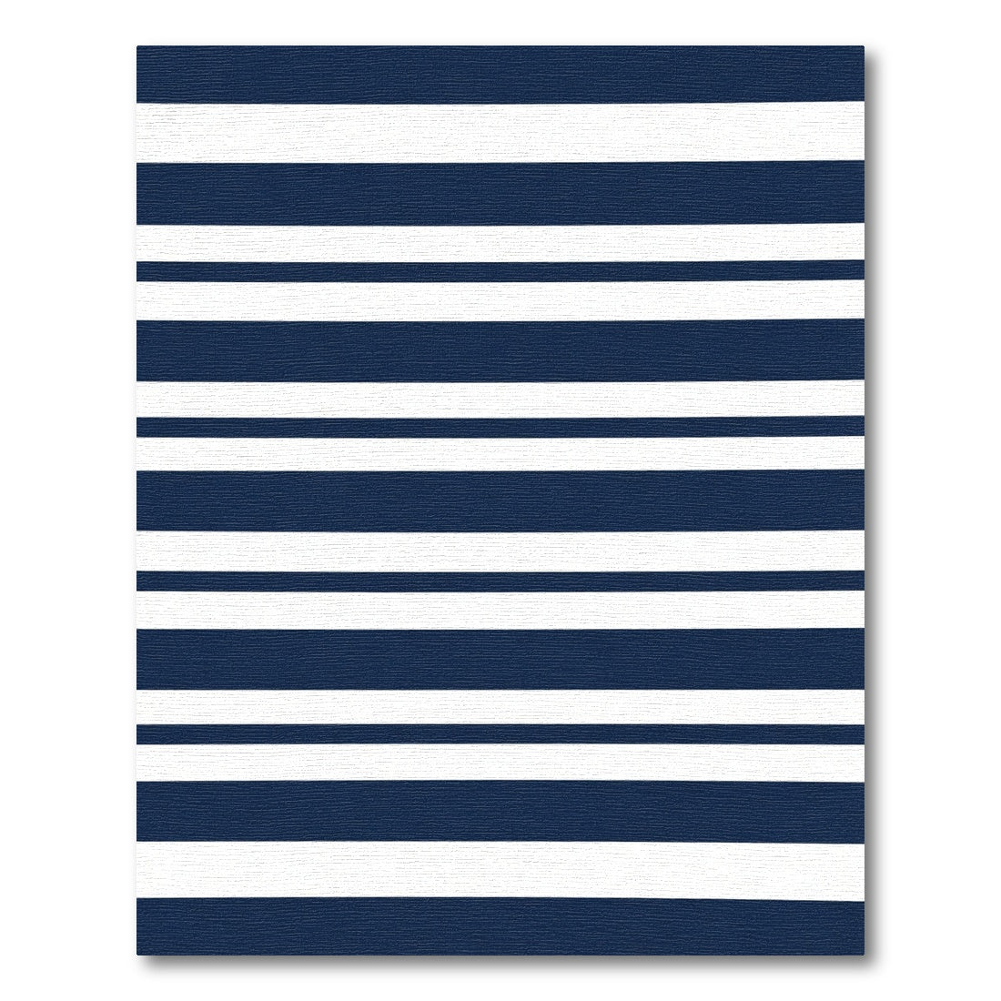 Deep Blue White Parallel Lines Rug