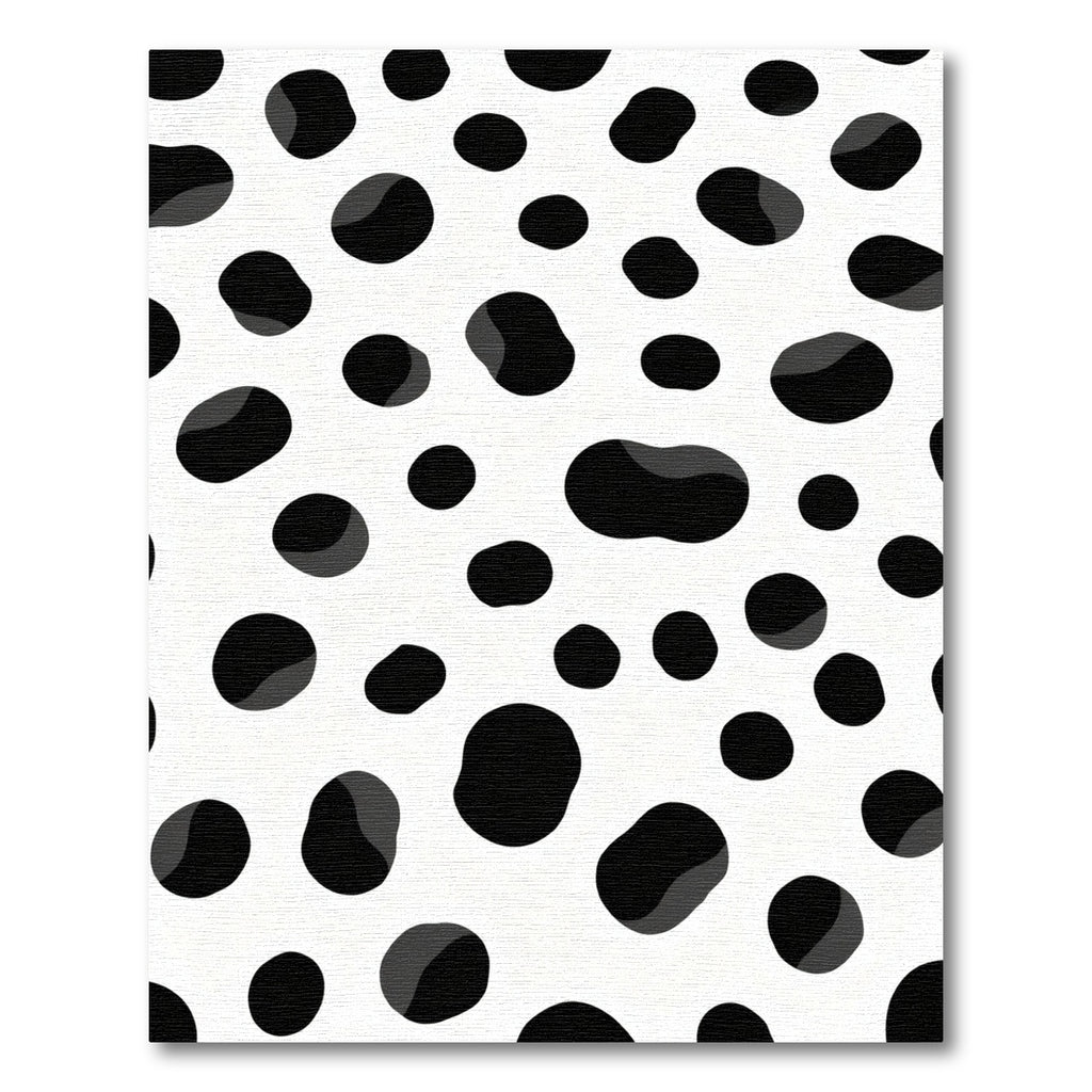 Black White Spot Abstract Rug