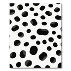 Black White Spot Abstract Rug