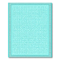 Aqua Diamond Lattice Border Rug