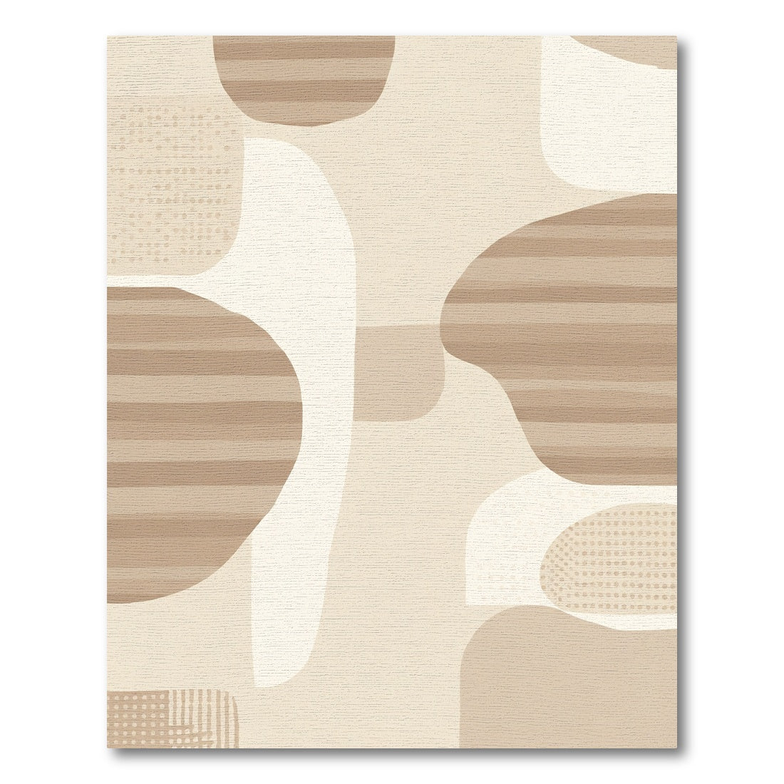 Neutral Abstract Organic Shapes Rug