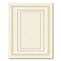 Cream Nested Rectangles Border Rug
