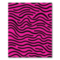 Hot Pink Black Wavy Lines Rug