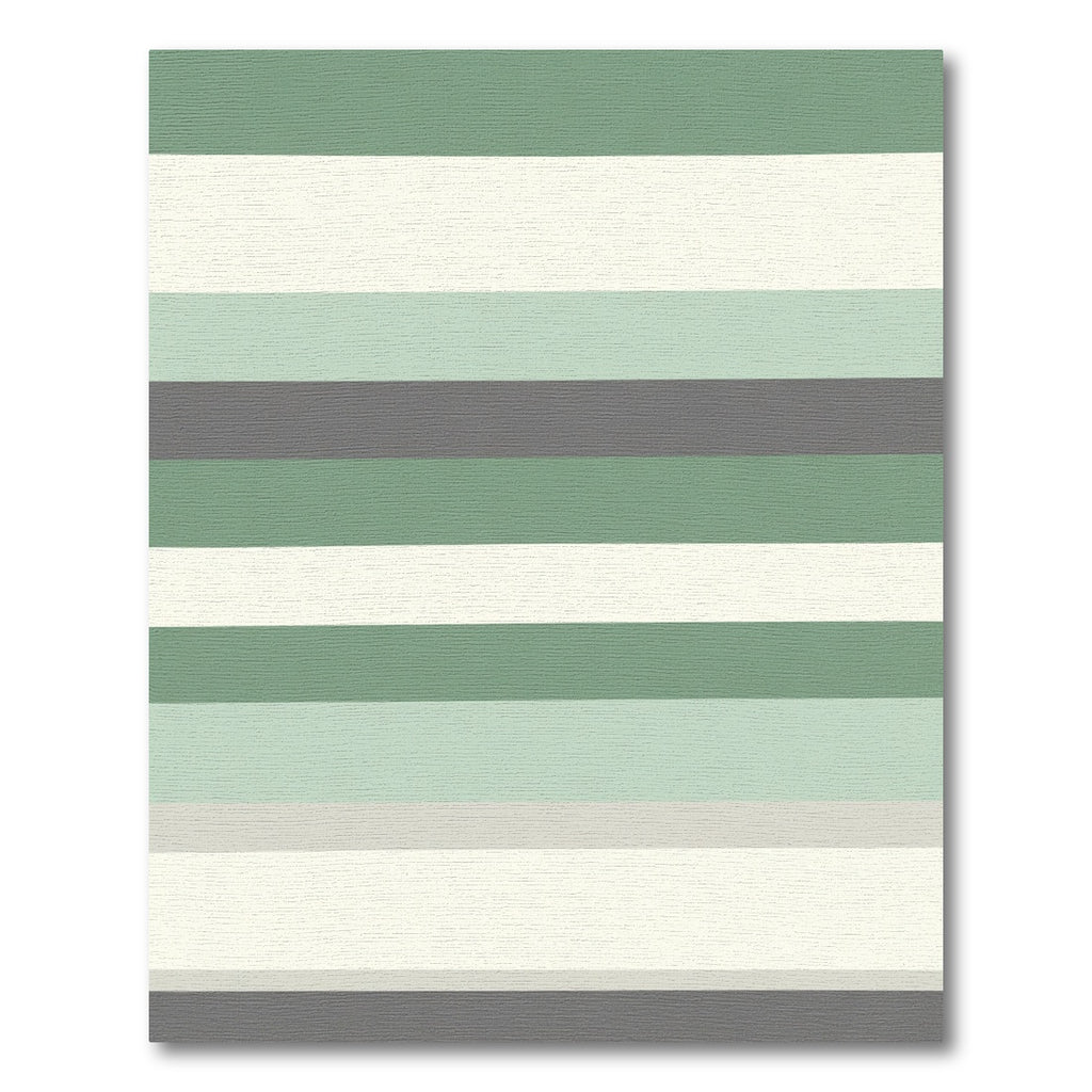 Sage Green Horizontal Stripe Rug