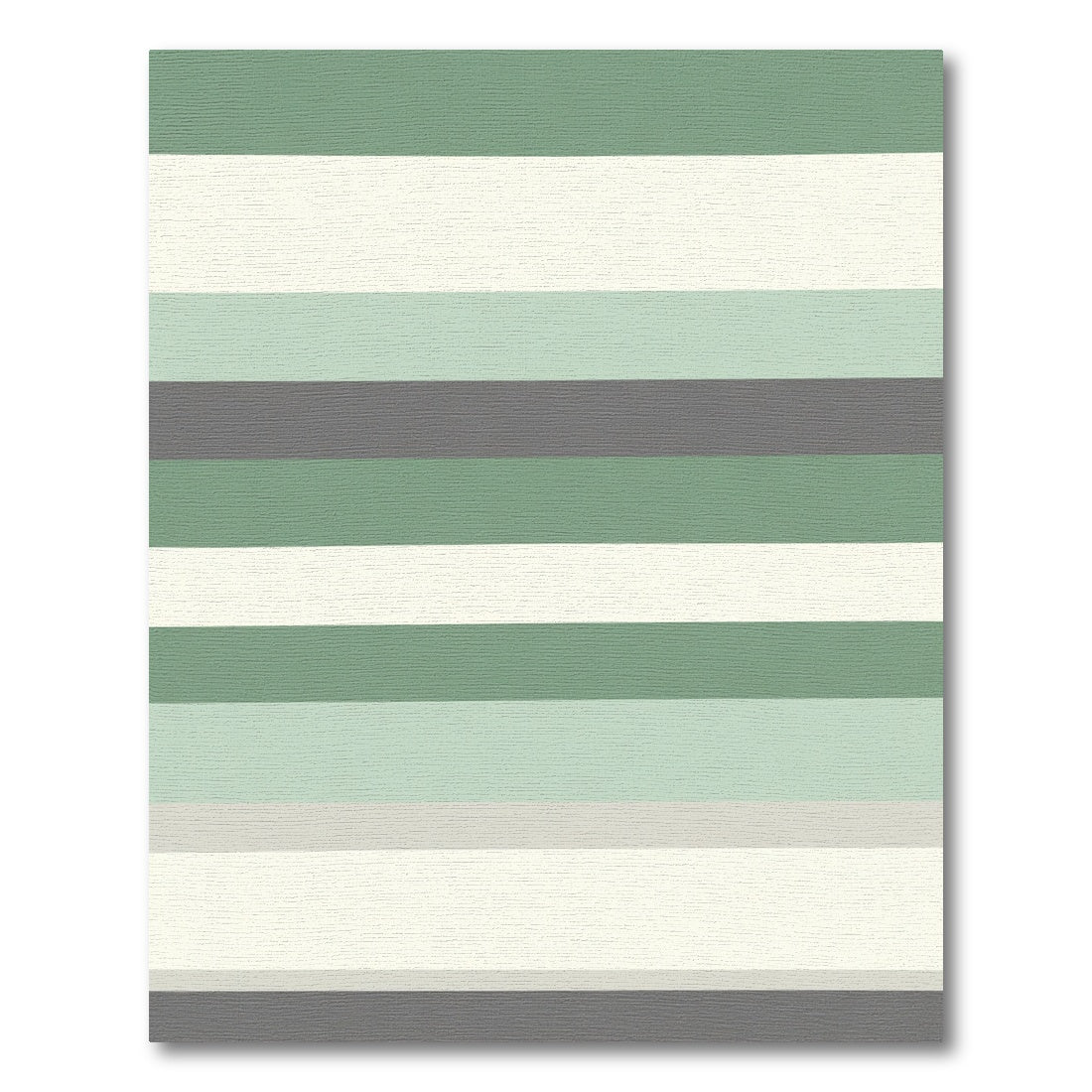 Sage Green Horizontal Stripe Rug
