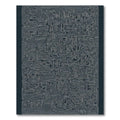 Dark Navy White Maze Lines Rug