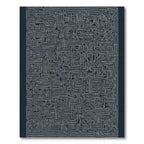 Dark Navy White Maze Lines Rug
