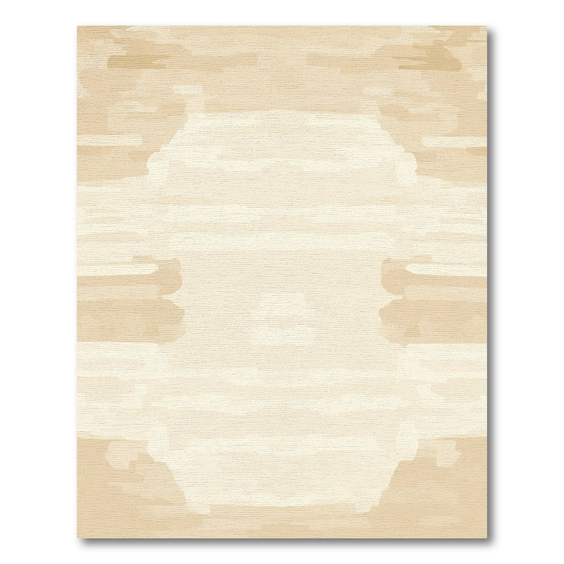 Sandy Beige Watercolor Brushstroke Rug