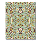 Green Gold Brown Swirl Abstract Rug