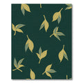 Deep Emerald Yellow Leaf Scatter Rug