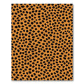 Orange Black Spotted Animal Print Rug