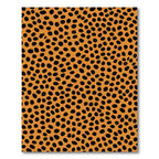 Orange Black Spotted Animal Print Rug
