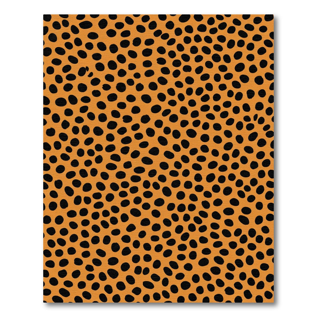 Orange Black Spotted Animal Print Rug