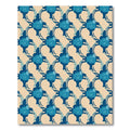 Deep Blue Ochre Abstract Connectors Rug