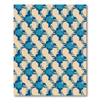 Deep Blue Ochre Abstract Connectors Rug