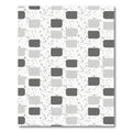 Modern Charcoal Gray Square Grid Rug