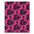 Pink Black Abstract Ink Swirl Rug