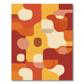 Retro Warm Tone Organic Shapes Rug