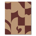 Terracotta Beige Abstract Arch Rug