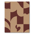 Terracotta Beige Abstract Arch Rug