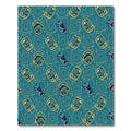 Teal Teal And Gold Animal Motif Rug