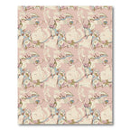 Soft Blush Abstract Figure Arrangement Rug