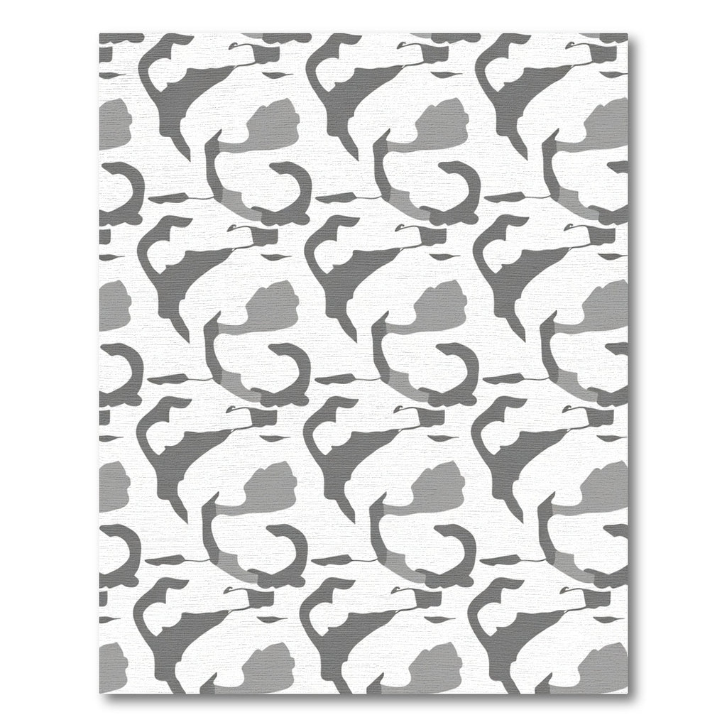 Gray Abstract Organic Swirl Rug