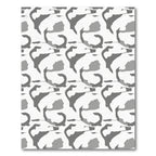 Gray Abstract Organic Swirl Rug