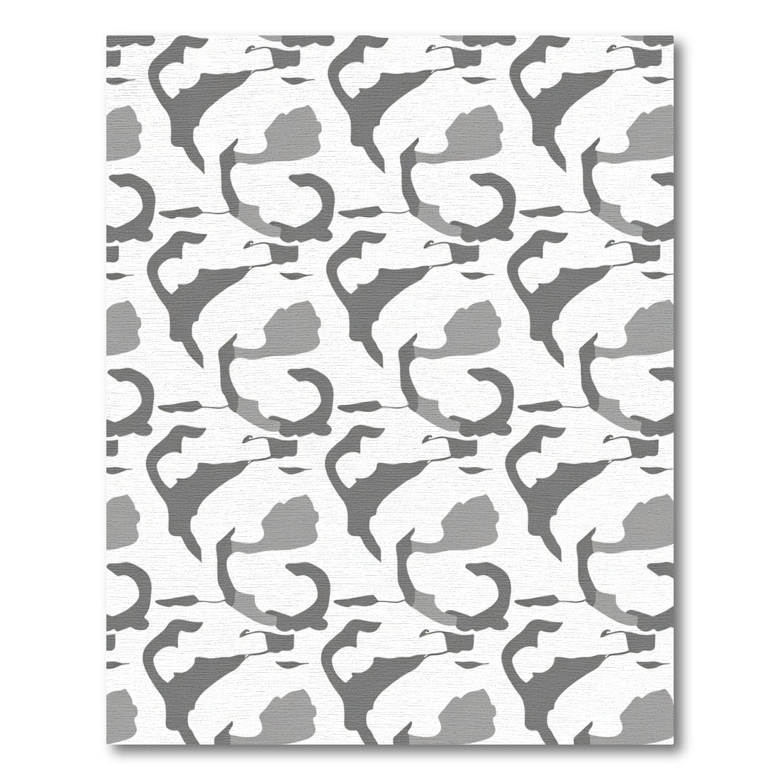 Gray Abstract Organic Swirl Rug