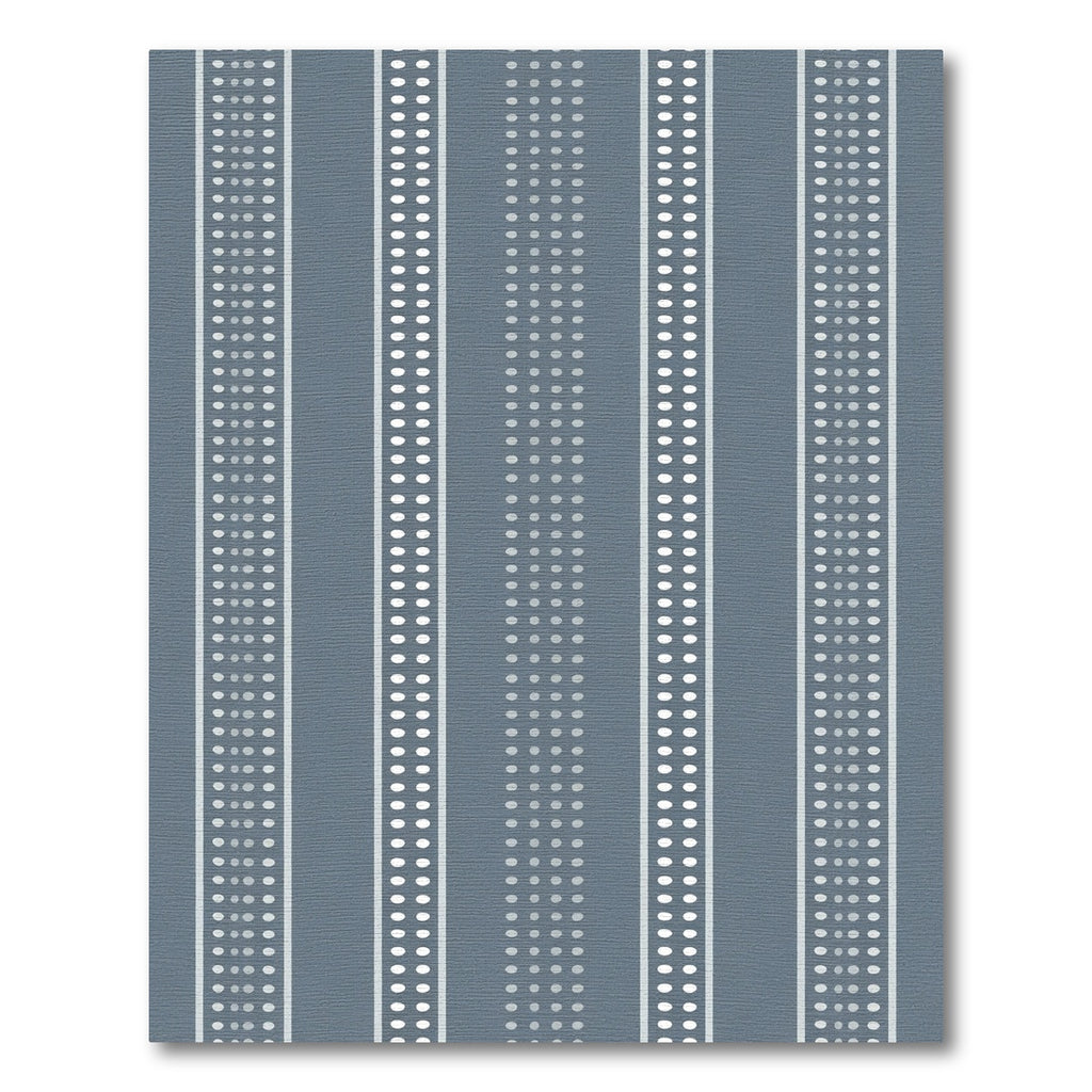 Gray White Striped Dot Rug
