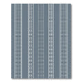 Gray White Striped Dot Rug