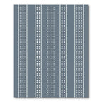 Gray White Striped Dot Rug