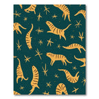 Amber Tigers Amidst Starbursts Rug