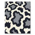 Abstract Black Gray Blotches Rug