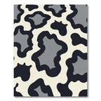 Abstract Black Gray Blotches Rug
