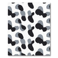 Modern Black Gray Irregular Shapes Rug