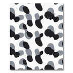 Modern Black Gray Irregular Shapes Rug