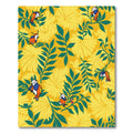 Yellow Floral Parrot Garden Scene Rug