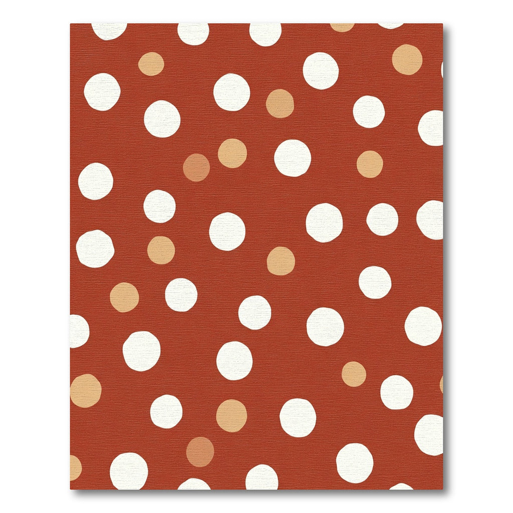 Terra Cotta White Dot Scatter Rug