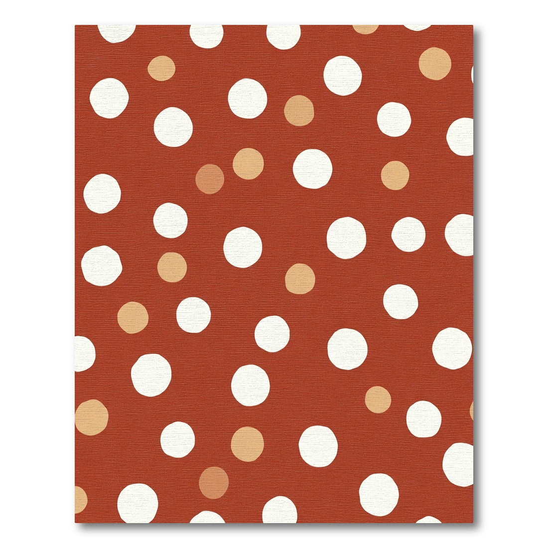 Terra Cotta White Dot Scatter Rug