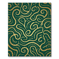 Emerald Gold Swirling Abstraction Rug