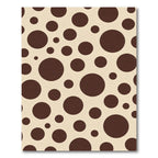 Cocoa Brown Polka Dot Background Rug