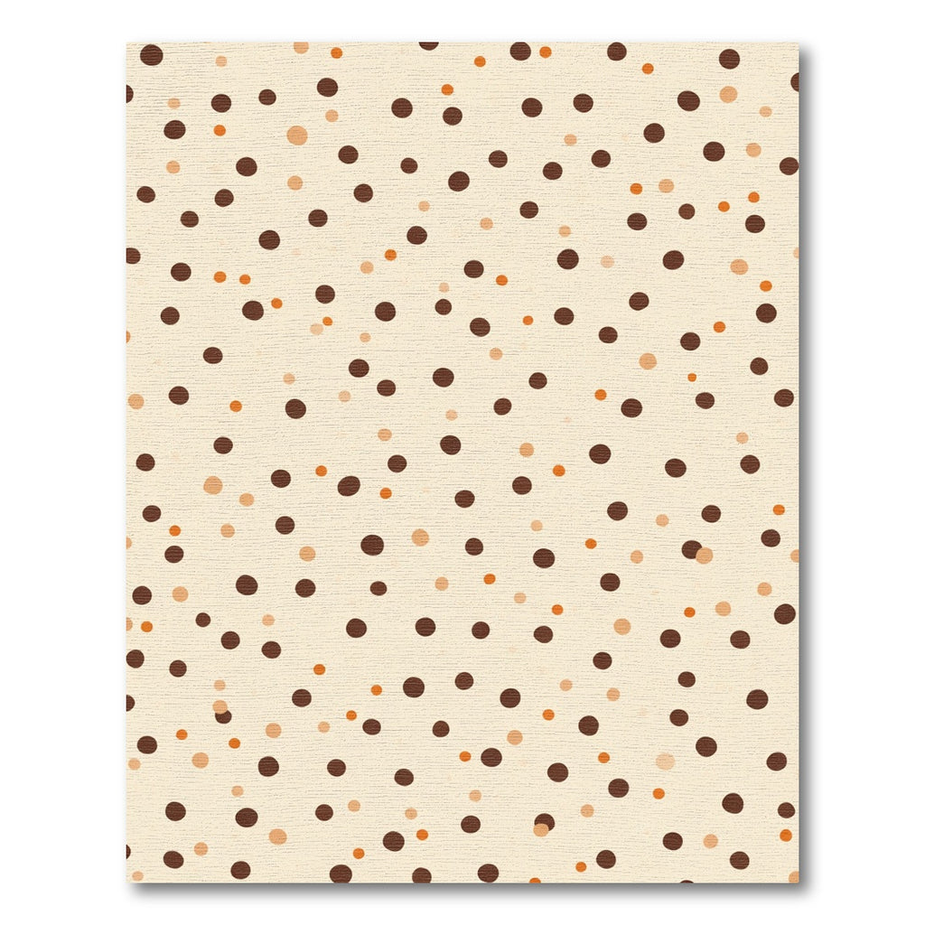 Cream Background Scattered Polka Dot Rug