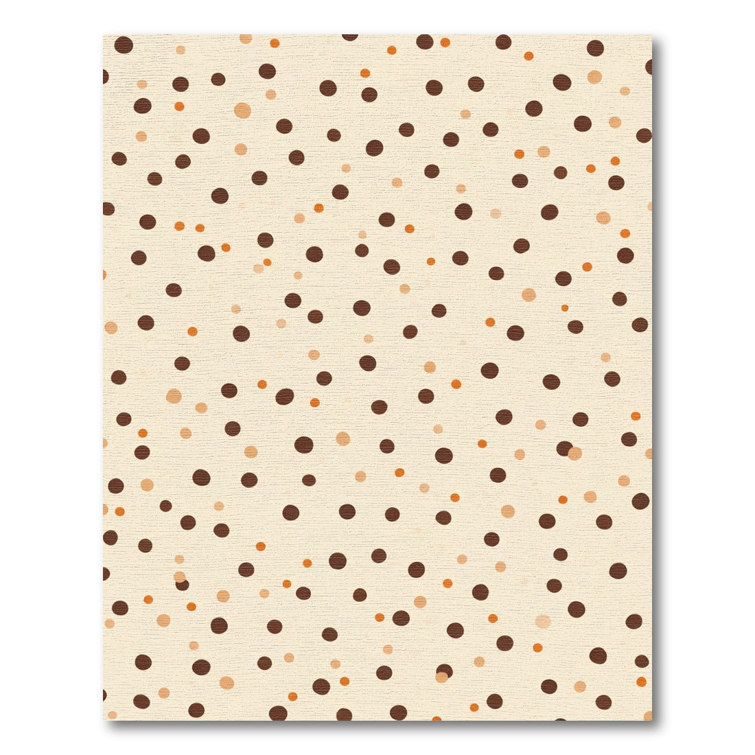 Cream Background Scattered Polka Dot Rug